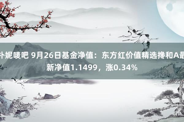 朴妮唛吧 9月26日基金净值：东方红价值精选搀和A最新净值1.1499，涨0.34%