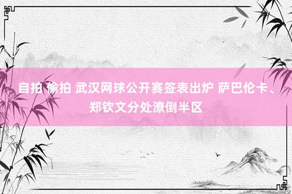 自拍 偷拍 武汉网球公开赛签表出炉 萨巴伦卡、郑钦文分处潦倒半区