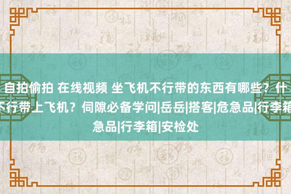 自拍偷拍 在线视频 坐飞机不行带的东西有哪些？什么东西不行带上飞机？伺隙必备学问|岳岳|搭客|危急品|行李箱|安检处