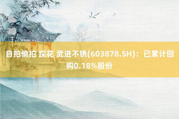 自拍偷拍 探花 武进不锈(603878.SH)：已累计回购0.18%股份