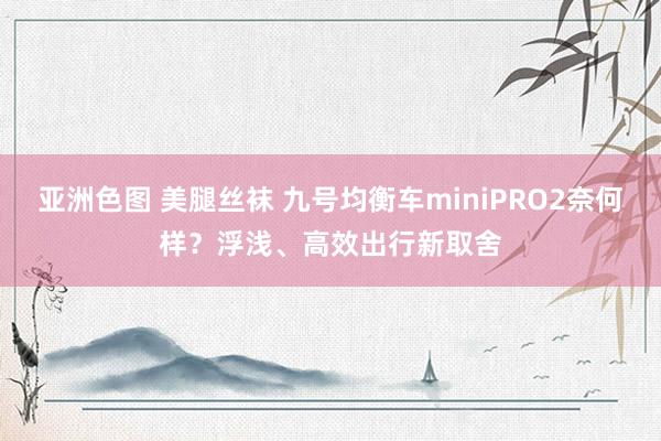 亚洲色图 美腿丝袜 九号均衡车miniPRO2奈何样？浮浅、高效出行新取舍