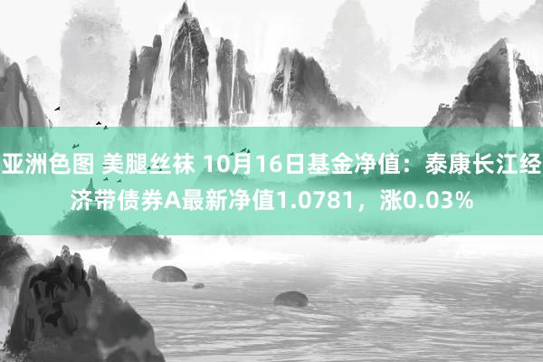 亚洲色图 美腿丝袜 10月16日基金净值：泰康长江经济带债券A最新净值1.0781，涨0.03%