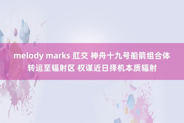 melody marks 肛交 神舟十九号船箭组合体转运至辐射区 权谋近日择机本质辐射