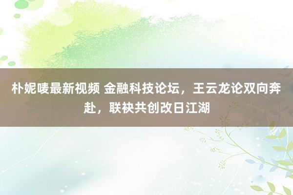 朴妮唛最新视频 金融科技论坛，王云龙论双向奔赴，联袂共创改日江湖