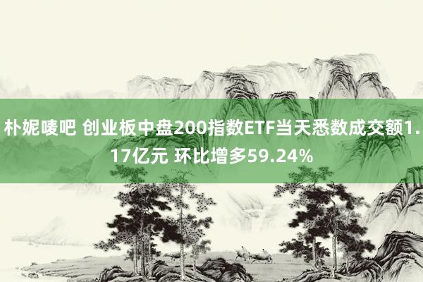 朴妮唛吧 创业板中盘200指数ETF当天悉数成交额1.17亿元 环比增多59.24%