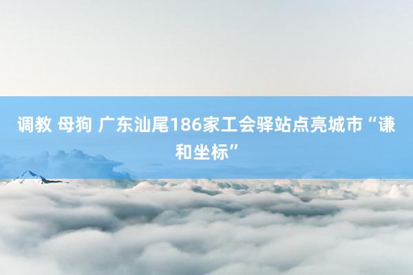 调教 母狗 广东汕尾186家工会驿站点亮城市“谦和坐标”