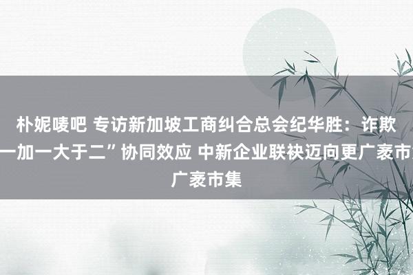 朴妮唛吧 专访新加坡工商纠合总会纪华胜：诈欺“一加一大于二”协同效应 中新企业联袂迈向更广袤市集