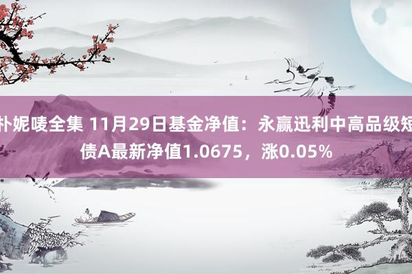 朴妮唛全集 11月29日基金净值：永赢迅利中高品级短债A最新净值1.0675，涨0.05%